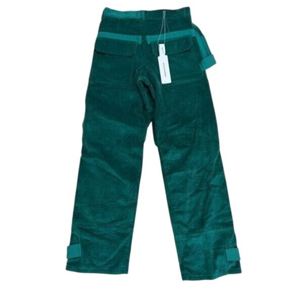 3.PARADIS PINO MULTI CORDUROY CARGO POCKET PANTS IN GREEN - Picture 5 of 7